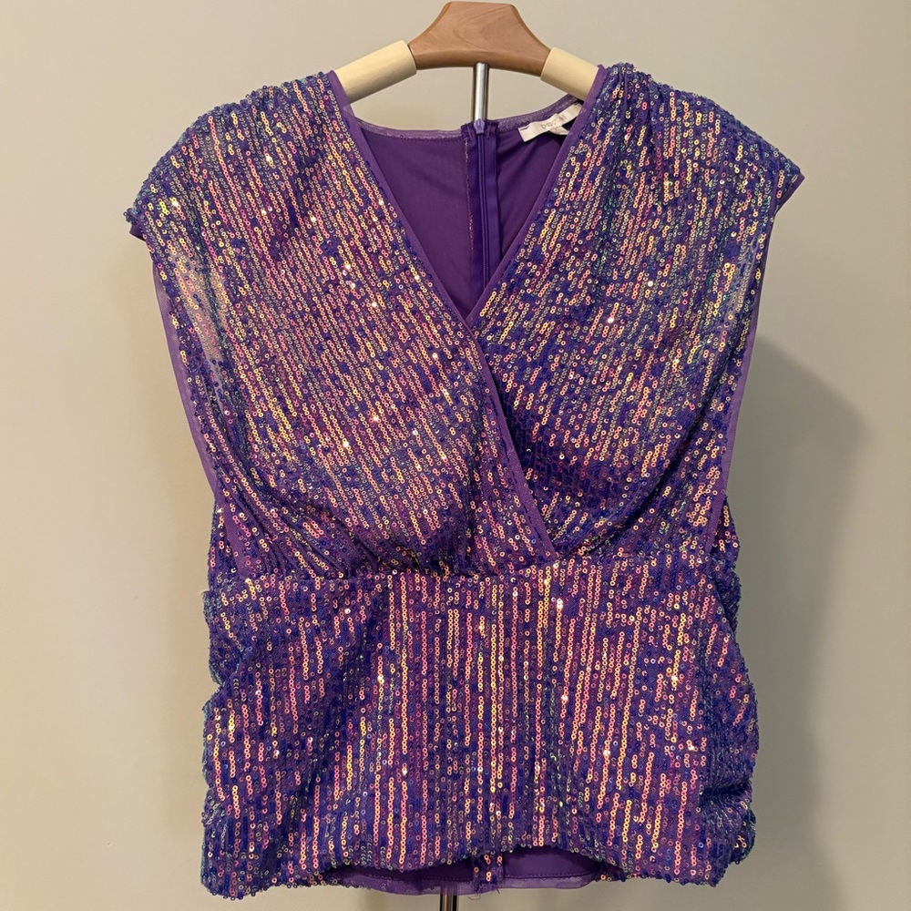 Pastels Purple Sequin Blouse